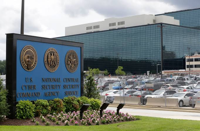 U.S. Cyber Command and NSA headquarters sign at Fort Meade